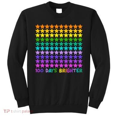100 Days Of School Brighter Rainbow Star Sweatshirt
