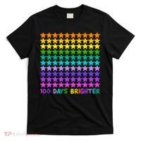 100 Days Of School Brighter Rainbow Star T-Shirt thumb 0