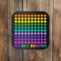 100 Days Of School Brighter Rainbow Star Coaster thumb 0