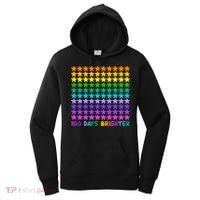 100 Days Of School Brighter Rainbow Star Women's Hoodie thumb 0