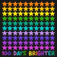 100 Days Of School Brighter Rainbow Star Women's Hoodie thumb 2