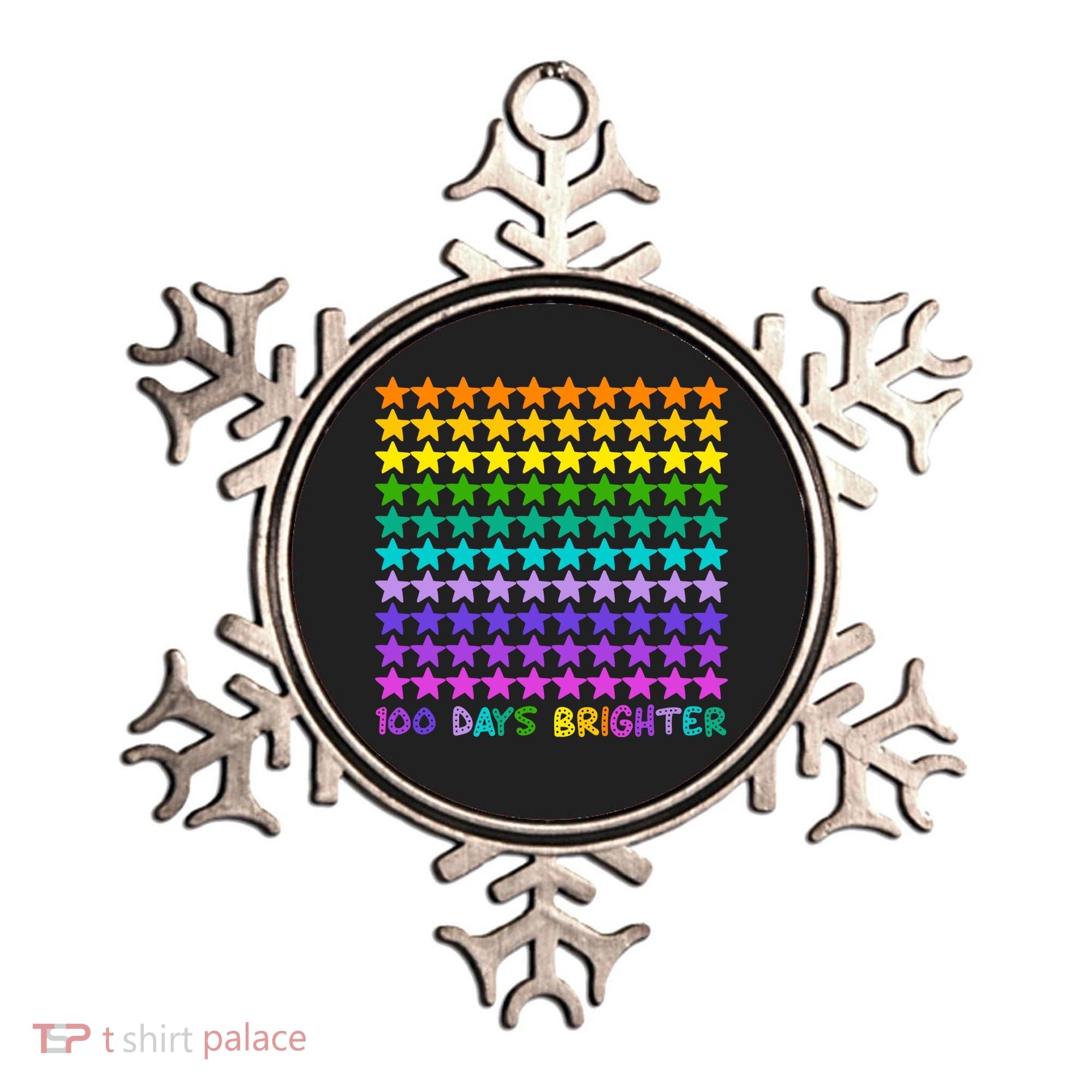 100 Days Of School Brighter Rainbow Star Ornament