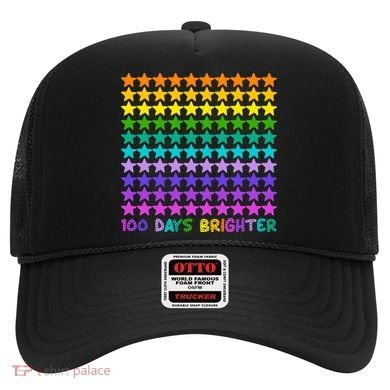 100 Days Of School Brighter Rainbow Star Hat