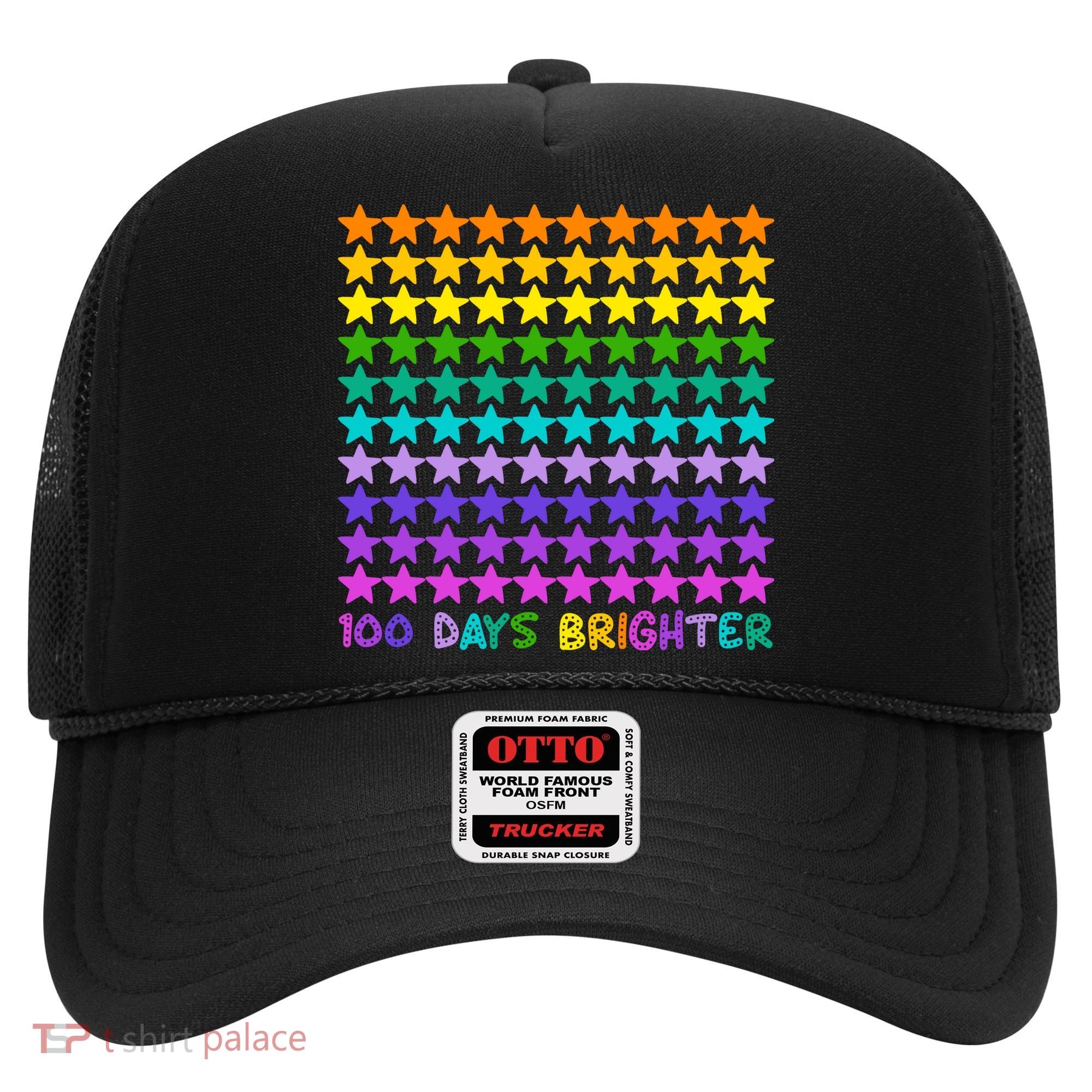 100 Days Of School Brighter Rainbow Star Hat