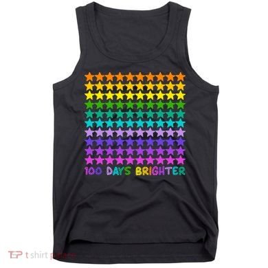 100 Days Of School Brighter Rainbow Star Tank Top