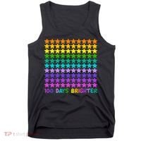 100 Days Of School Brighter Rainbow Star Tank Top thumb 0