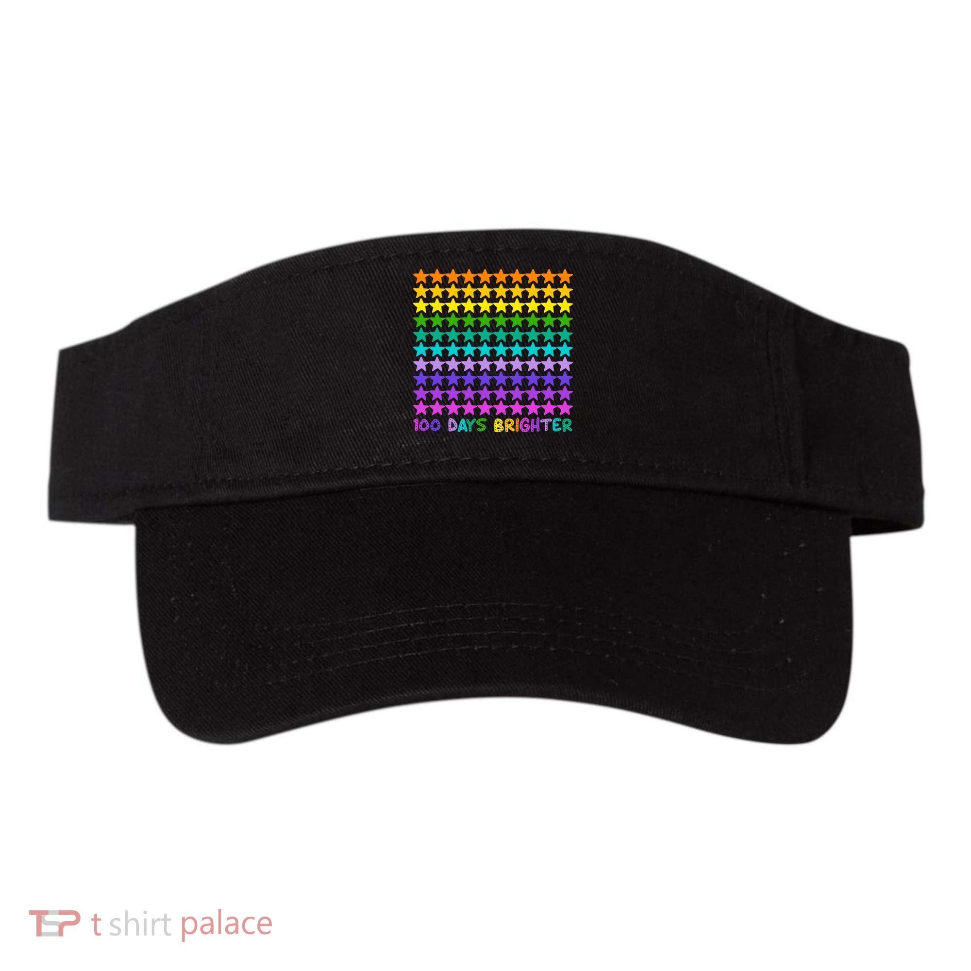100 Days Of School Brighter Rainbow Star Visor