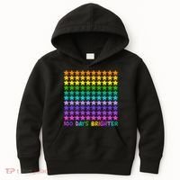 100 Days Of School Brighter Rainbow Star Kids Hoodie thumb 0