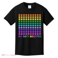 100 Days Of School Brighter Rainbow Star Kids T-Shirt thumb 0