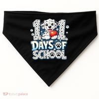101 Days Of School Dog 100th Day Teacher Students USA-Made Doggie Bandana thumb 0