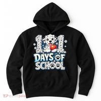 101 Days Of School Dog 100th Day Teacher Students Hoodie thumb 0