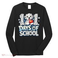 101 Days Of School Dog 100th Day Teacher Students Long Sleeve Shirt thumb 0
