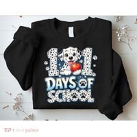 101 Days Of School Dog 100th Day Teacher Students Sweatshirt thumb 2