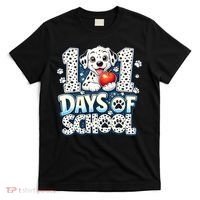 101 Days Of School Dog 100th Day Teacher Students T-Shirt thumb 0