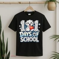 101 Days Of School Dog 100th Day Teacher Students T-Shirt thumb 2