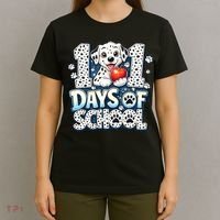 101 Days Of School Dog 100th Day Teacher Students T-Shirt thumb 4