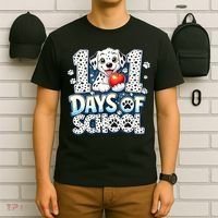 101 Days Of School Dog 100th Day Teacher Students T-Shirt thumb 6