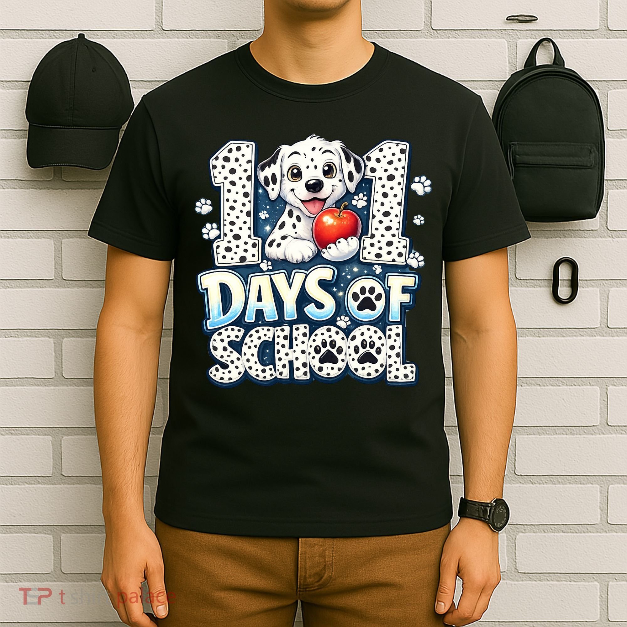 101 Days Of School Dog 100th Day Teacher Students T-Shirt