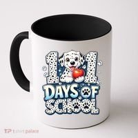 101 Days Of School Dog 100th Day Teacher Students Coffee Mug thumb 0