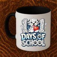 101 Days Of School Dog 100th Day Teacher Students Coffee Mug thumb 2