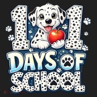 101 Days Of School Dog 100th Day Teacher Students Beanie thumb 2
