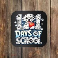 101 Days Of School Dog 100th Day Teacher Students Coaster thumb 0