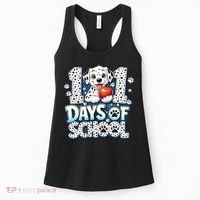 101 Days Of School Dog 100th Day Teacher Students Women's Tank Top thumb 0