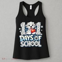 101 Days Of School Dog 100th Day Teacher Students Women's Tank Top thumb 3