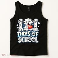 101 Days Of School Dog 100th Day Teacher Students Tank Top thumb 2