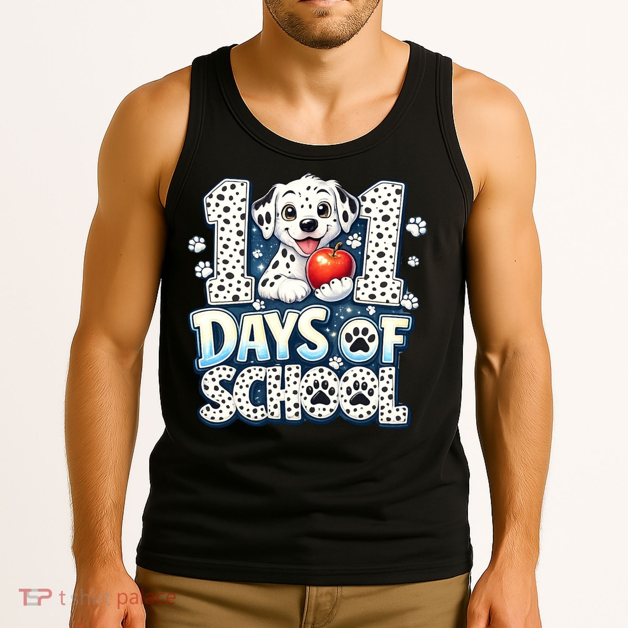 101 Days Of School Dog 100th Day Teacher Students Tank Top