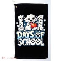 101 Days Of School Dog 100th Day Teacher Students Golf Towel thumb 0
