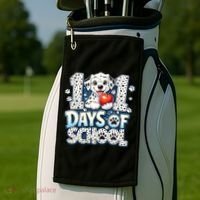 101 Days Of School Dog 100th Day Teacher Students Golf Towel thumb 2