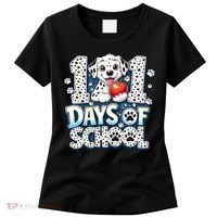 101 Days Of School Dog 100th Day Teacher Students Women's T-Shirt thumb 0