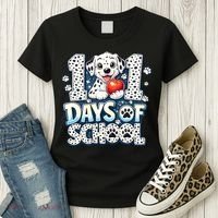 101 Days Of School Dog 100th Day Teacher Students Women's T-Shirt thumb 3