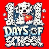 101 Days Of School Dog 100th Day Teacher Students Santa Hat thumb 1