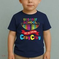 100 Days Of School Got Me Feeling Cray Cray Toddler T-Shirt thumb 2