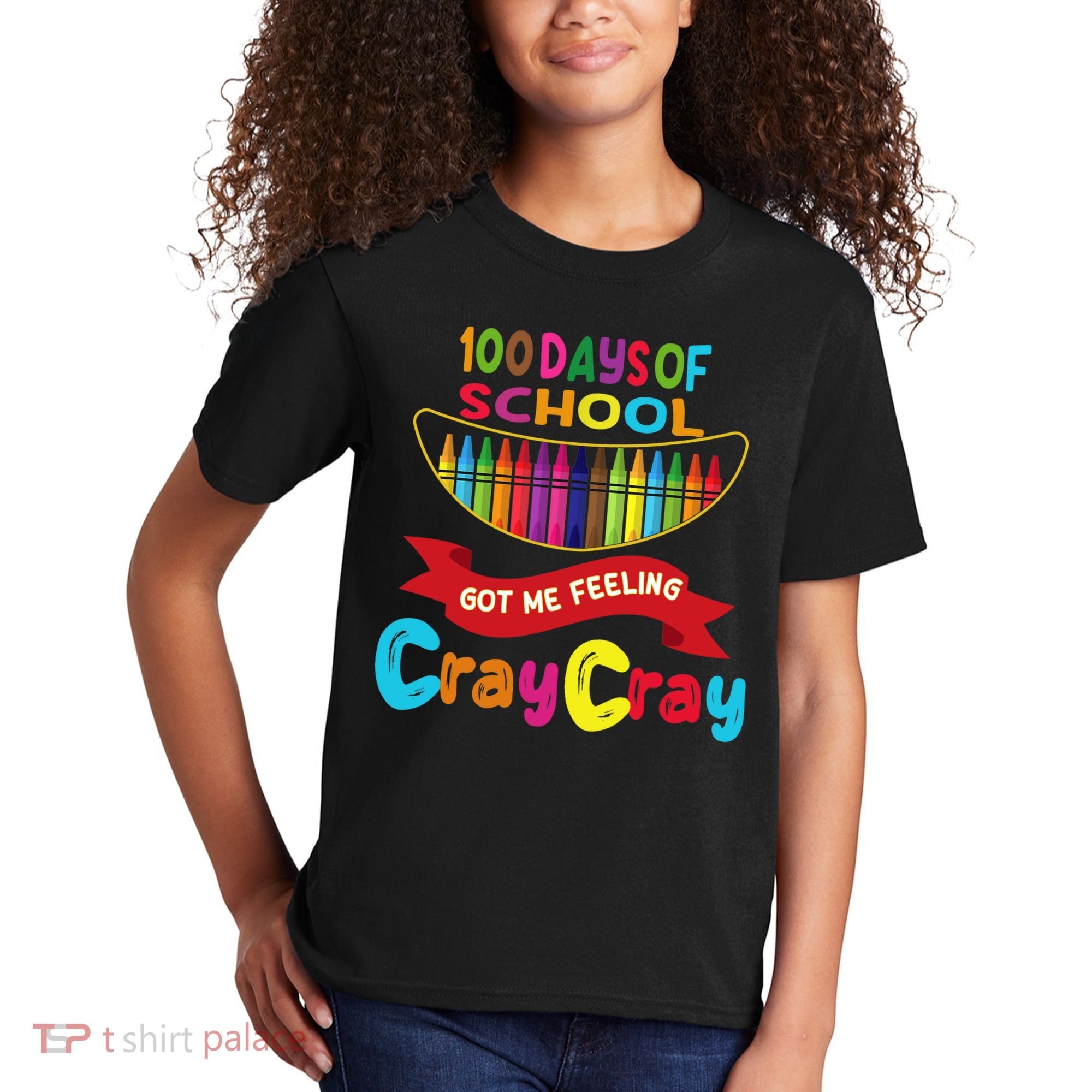 100 Days Of School Got Me Feeling Cray Cray Kids T-Shirt