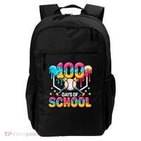 100 Days Of School Baseball Drip 100th Day Backpack thumb 0