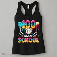 100 Days Of School Baseball Drip 100th Day Women's Tank Top thumb 3