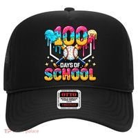 100 Days Of School Baseball Drip 100th Day Hat thumb 0
