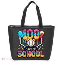 100 Days Of School Baseball Drip 100th Day Tote Bag thumb 0