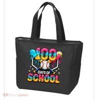 100 Days Of School Baseball Drip 100th Day Tote Bag thumb 3