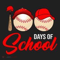 100 Days Of School Baseball Women's Sweatshirt thumb 2