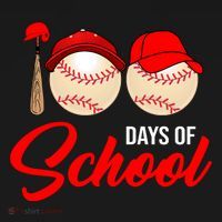 100 Days Of School Baseball Tote Bag thumb 4