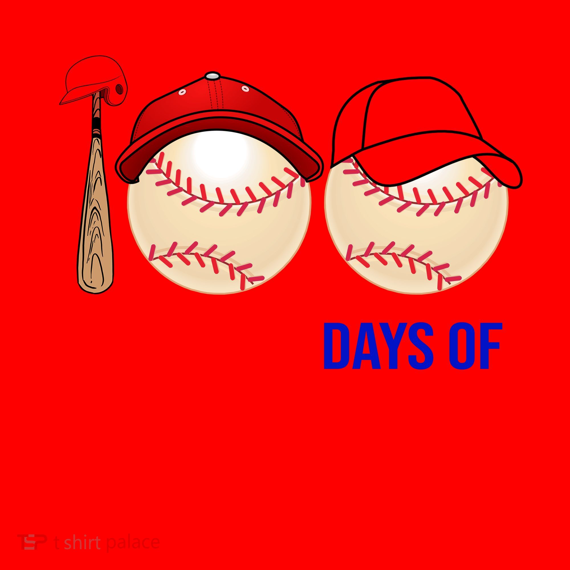 100 Days Of School Baseball Santa Hat