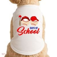 100 Days Of School Baseball Doggie Tank thumb 0