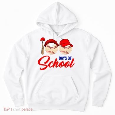 100 Days Of School Baseball Hoodie