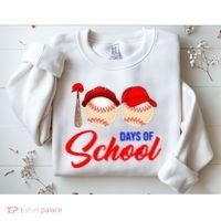 100 Days Of School Baseball Sweatshirt thumb 2