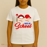 100 Days Of School Baseball T-Shirt thumb 4