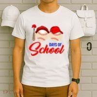 100 Days Of School Baseball T-Shirt thumb 6